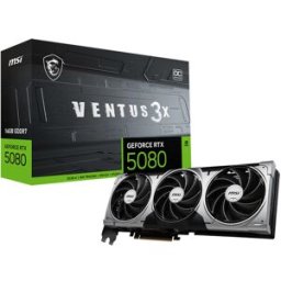 MSI Tarjeta Gráfica GeForce® RTX 5080 VENTUS 3X OC 16GB GDDR7 DLSS4