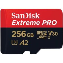 SanDisk Tarjeta de Memoria Extreme Pro MicroSDXC C10 U3 V30 256GB