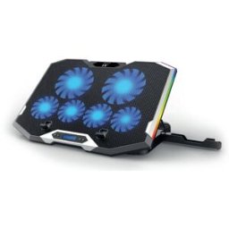 Ewent Refrigeradora para Portátiles con 6 Ventiladores até 15.6" 6 Vel. RGB