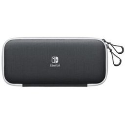 Nintendo Bolsa Negra y 2 Protectores de Pantalla para Switch OLED