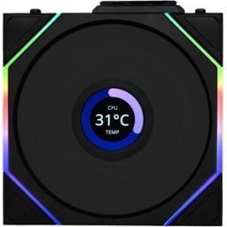 Lian-Li Ventilador UNI FAN TL120 LCD Wireless RGB Reverse PWM Negro 120mm