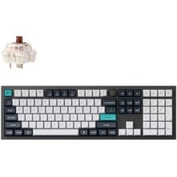 Keychron Teclado Mecânico Q6 Max 100% Wireless Gateron Jupiter Switch Brown Tactile