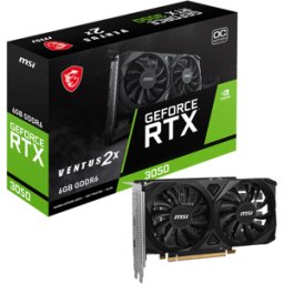 MSI Tarjeta Gráfica GeForce® RTX 3050 VENTUS 2X E OC 6GB GDDR6