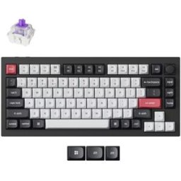 Keychron Teclado Magnético Q1 HE 75% Wireless Gateron Magnetic Switch Nebula Linear