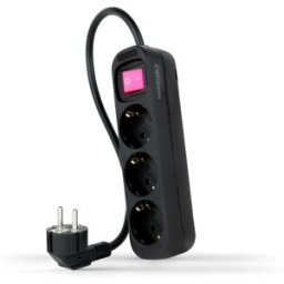 Nanocable Regleta 3 Tomas c/ switch 1.4 M Negro