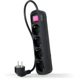 Nanocable Regleta 4 Tomas com switch 1.4 M Negro