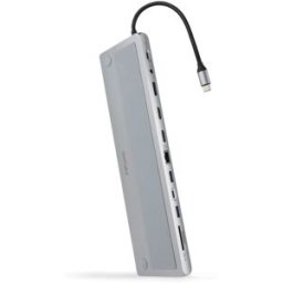 Nanocable Hub Conversor USB-C 3.1 para 3xUSB-A+USB-C+PD+2xHDMI+DP+RJ45+SD+AUDIO