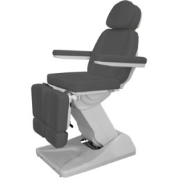 Sillón de Podología Eléctrico SOLSTICE: Equipado con 2 motores, calefacción integrada y luz LED en la base, color gris oscuro