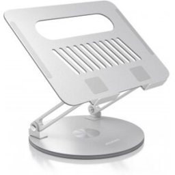 Aisens Soporte de Sobremesa XL Giratorio Ajustable para Portátil / Tablet 10-17, Plata