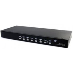 StarTech.com Conmutador Switch KVM 8 Puertos de Vídeo VGA HD15 USB 2.0 USB A y Audio - 1U Rack Estan