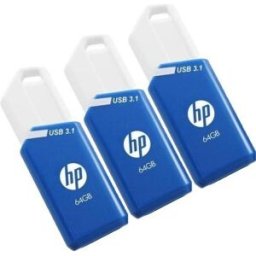 HP PNY x755w Triple Pack unidad flash USB 64 GB USB tipo A 3.2 Gen 1 (3.1 Gen 1) Azul, Blanco