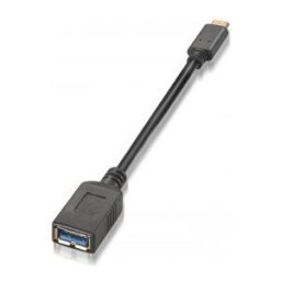 Aisens A107-0062 cable USB 0,15 m USB 3.2 Gen 1 (3.1 Gen 1) USB C USB A Negro