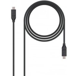Nanocable CABLE USB 3.1 GEN2 10GPS 3A, TIPO USB-C/M-USB-C/M 1M NEGRO
