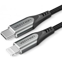 Vention Cable USB 2.0 Tipo-C Lightning TACHF - USB Tipo-C Macho - Lightning Macho - 1m - Gris