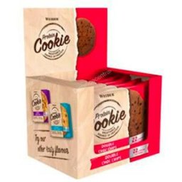 Weider weider protein cookie double choco chip 90grx12uds.