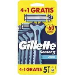 Gillette Sensor3 Cool Cuchilla Afeitar Desechables 4 Unidades