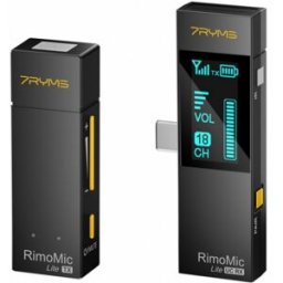 Mini Micrófono Inalámbrico 7Ryms Rimomic Lite (USB C/A) Negro