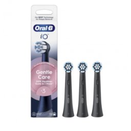 Braun Recambio de cepillo de dientes Oral B IO Gentle Care Negro (3 unidades)
