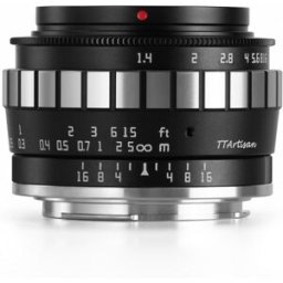 Objetivo TTartisan 23MM F1.4 APSC Para M43 Negro+Plata (A35BS-M43)