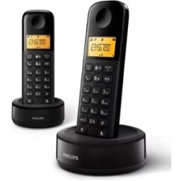 Teléfono inalámbrico Philips DUO D1602B Negro