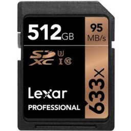 Tarjeta Lexar Profesional SD 633x de 512GB