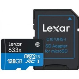 Tarjeta de Memoria Lexar High-Performance microSDHC/microSDXC 633x UHS-I 128Gb
