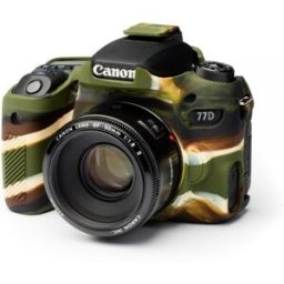 Funda silicona Easycover para Canon 77D camuflaje