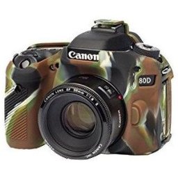 Funda silicona EasyCover para Canon EOS 80D camuflaje
