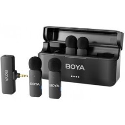 Micrófono inalámbrico Boya conexión 3.5mm kit de cuatro