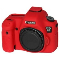 Funda Silicona Easycover para Canon EOS 6D Rojo