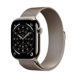 Apple Watch Series 11 GPS + Cellular 46mm Natural Titanium Case with Natural Milanese Loop - M/L