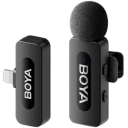 Micrófono de solapa inalámbrico Boya BY-V1 V2.0 conexión Lightning (1TX +1RX)