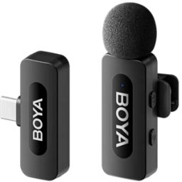 Micrófono de solapa inalámbrico Boya BY-V10 V2.0 para USB-C (1TX +1RX)