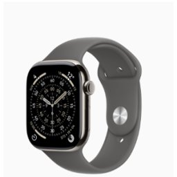 Apple Watch Series 11 GPS + Cellular 46mm Natural Titanium Case with Stone Grey Sport Band - S/M
