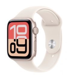 Apple Watch SE 3 GPS 44mm Starlight Aluminium Case with Starlight Sport Band - M/L