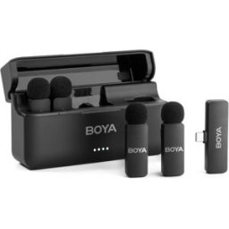 Micrófono inalámbrico Boya Tipo C para smartphones V20 Kit de cuatro