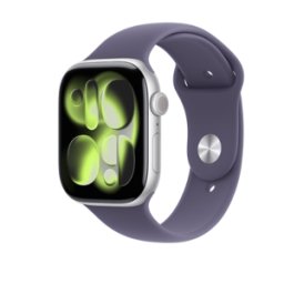 Apple Watch Series 11 GPS + Cellular 42mm Natural Titanium Case with Stone Grey Sport Band - M/L