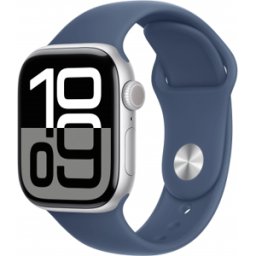 Apple Watch Series 10 42mm GPS+CELULLAR M/L Aluminio Plata Correa Azul Denim