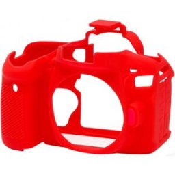 Funda silicona EasyCover para Canon EOS 80D roja