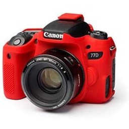 Funda silicona Easycover para Canon 77D Roja