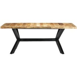 vidaxl Mesa de comedor de madera maciza de mango 200x100x75 cm