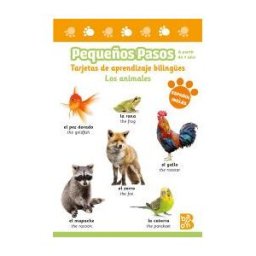 Contenido en Movimiento Pequeños Pasos -tarjetas De Aprendizaje Bilinges - Los Animales