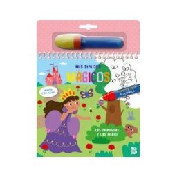 Contenido en Movimiento Pinto Con Agua-las Princesas Y Las Hadas
