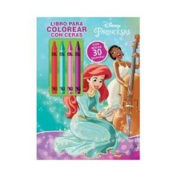 Libros Disney Princesas. Libro Para Colorear Con Ceras 2