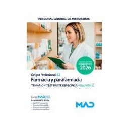 Ed. MAD Farmacia Y Parafarmacia (grupo Profesional E2). Temario Específico Y Test Volumen 2. Ministerios