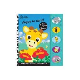 PI KIDS Sigue Tu Nariz! Libro Rasca Y Huele Con Sonidos Baby Einstein