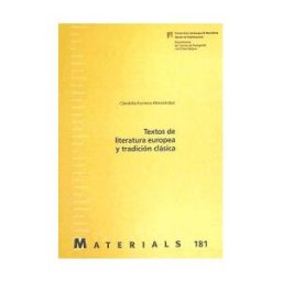 Servei de Publicacions de la Universitat Autnoma de Barcelona Textos De Literatura Europea Y Tradición Clásica