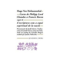Quaderns Crema Carta De Philipp Lord Chandos A Francis Bacon