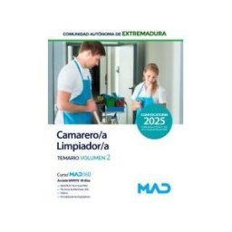 Ed. MAD Camarero/a-limpiador/a (personal Laboral Grupo V). Temario Volumen 2. Comunidad Autónoma De Extremadura