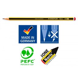 Lapices de grafito staedtler noris n.2 hb blister promocional 120 aniversario de12 uds + afilalapiz + goma